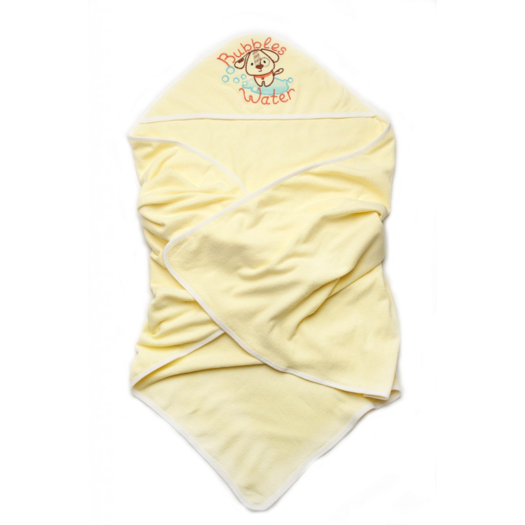 Детское полотенце для купания (желтое) 95см*95см р.