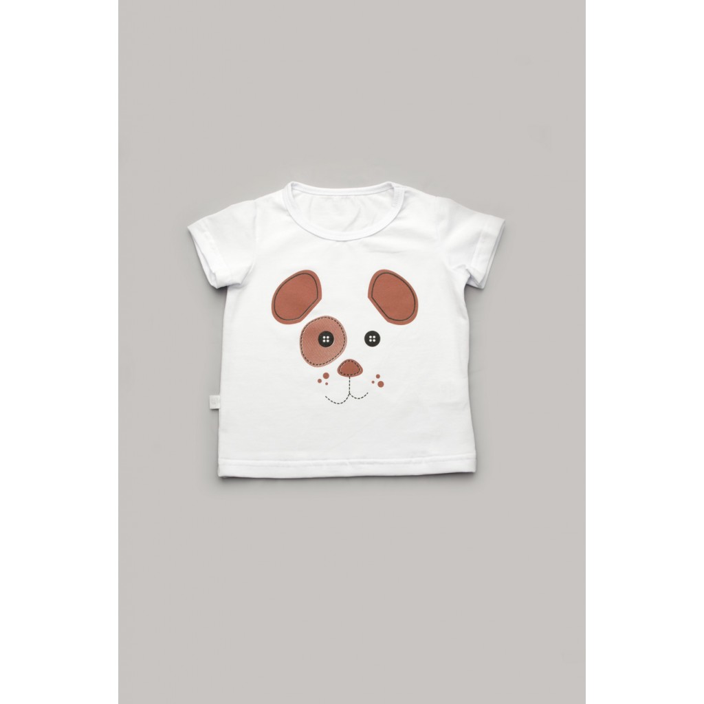 Детская футболка для мальчика Щенок (white) 80 р.