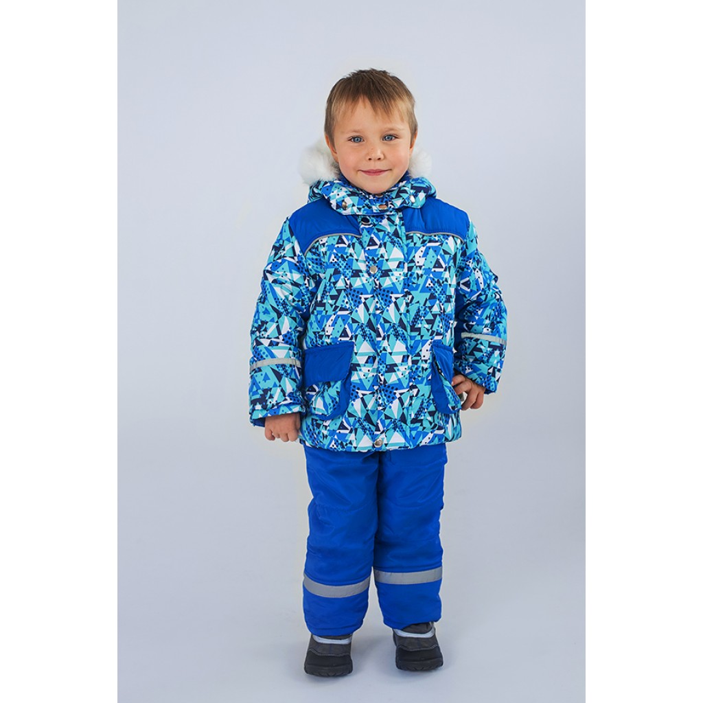Зимний детский костюм-комбинезон для мальчика Geometry new 104 р.