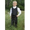 Костюм выпускной для мальчика в детский сад: брюки + жилет (черный) 104 р.