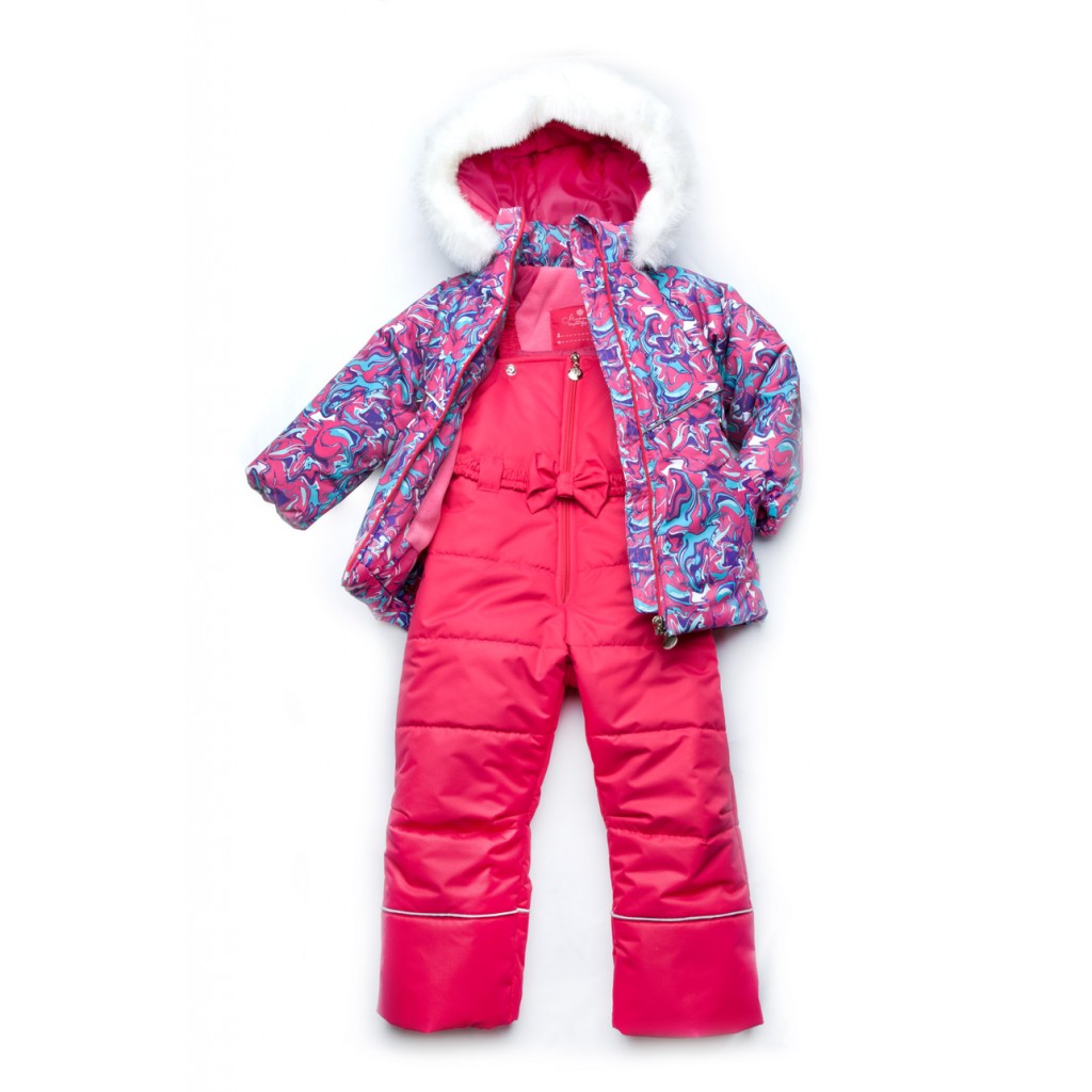 Зимний детский костюм-комбинезон из мембранной ткани для девочки 86 р.