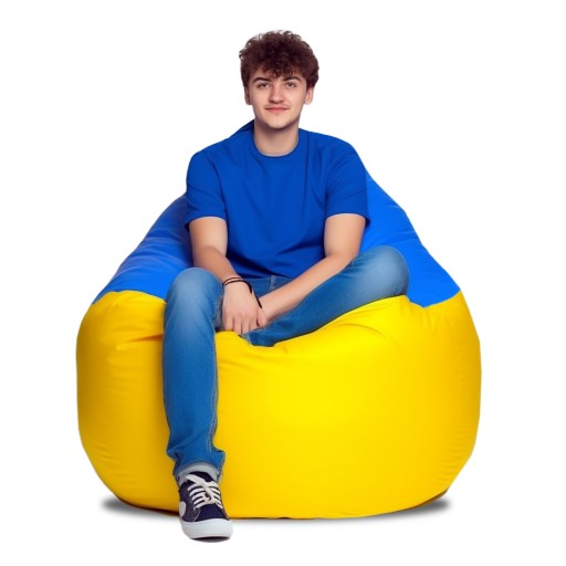 Крісло-груша Жовто-синя