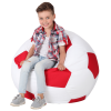 Кресло-мешок Мяч Хатка средний Белый с Красным