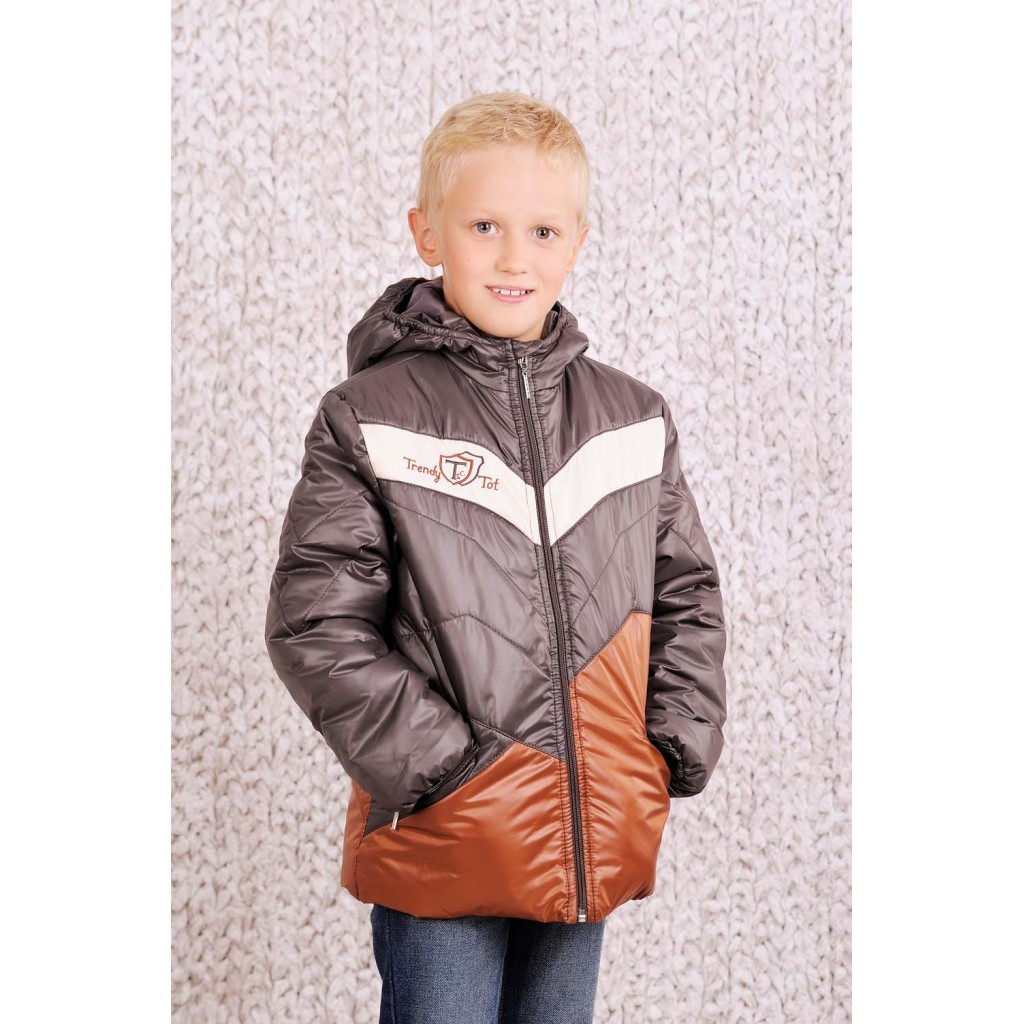 Куртка демисезонная для мальчика (коричневая) 110 р.