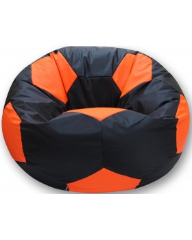 Кресло-мешок Мяч Хатка большой Черный с Оранжевым