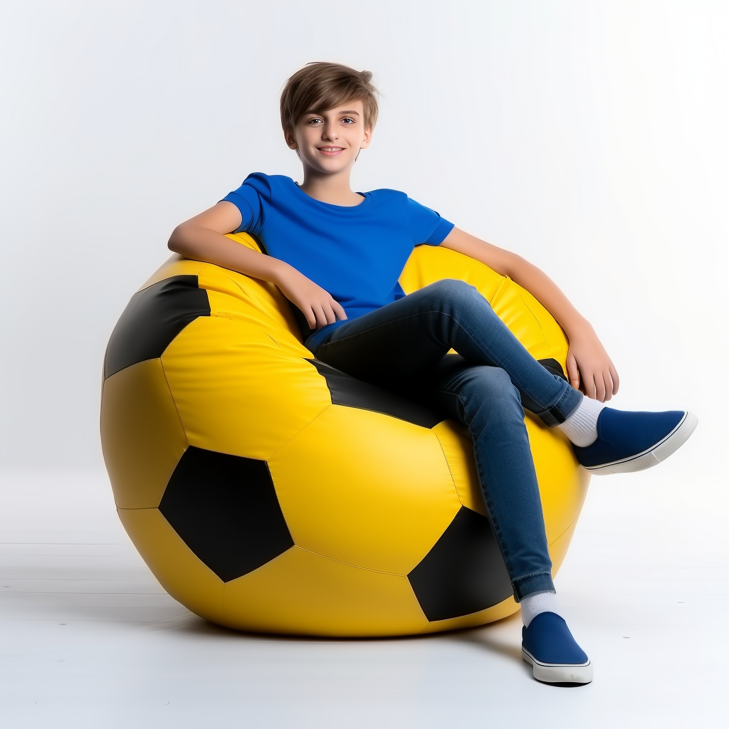 Кресло-мяч Желтый с черным