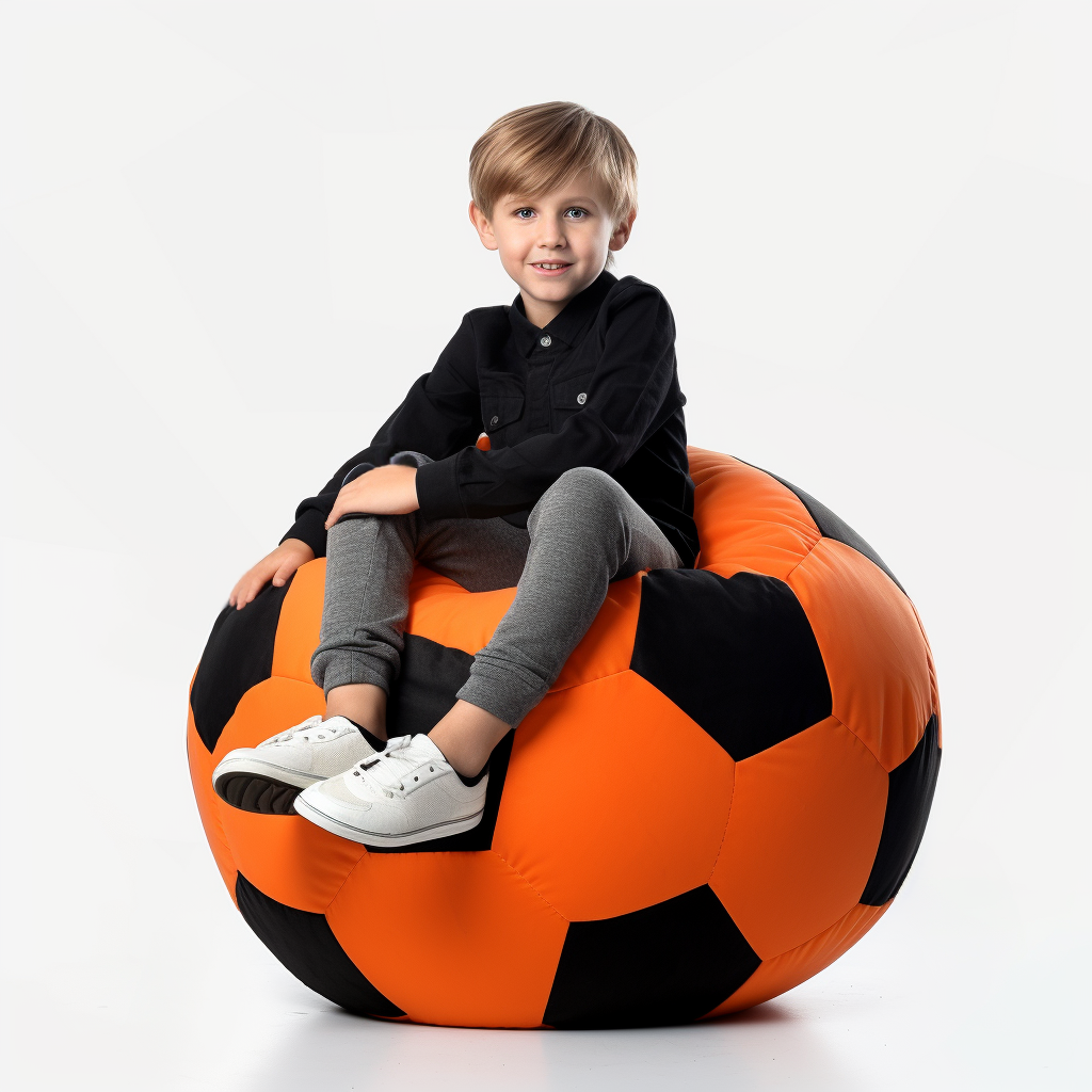 Кресло-мяч Оранжевый с черным