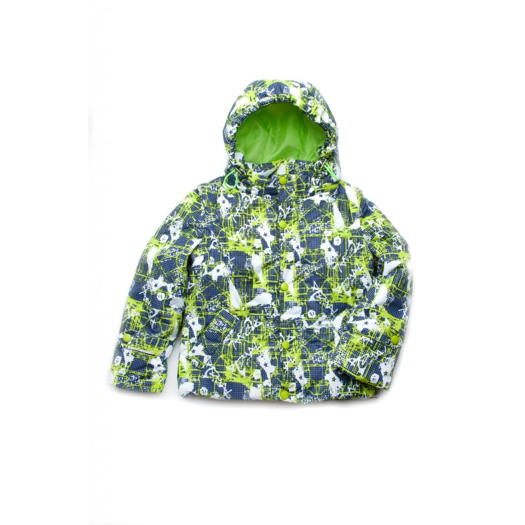 Куртка-жилет для мальчика утепленная (зеленая) 116 р.
