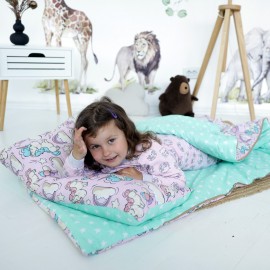 Дитячий спальний мішок М'ятні Єдинороги - Розмір S Дитячий спальний мішок М'ятні Єдинороги - Розмір S