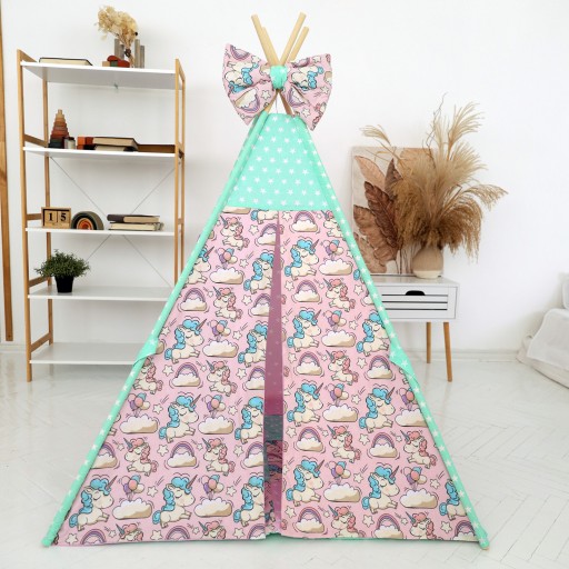 Вігвам Хатка комплект Рожеві Єдинороги - Малятко-foto2