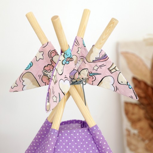 Вігвам Хатка комплект Фіолетові Єдинороги - Малятко-foto3