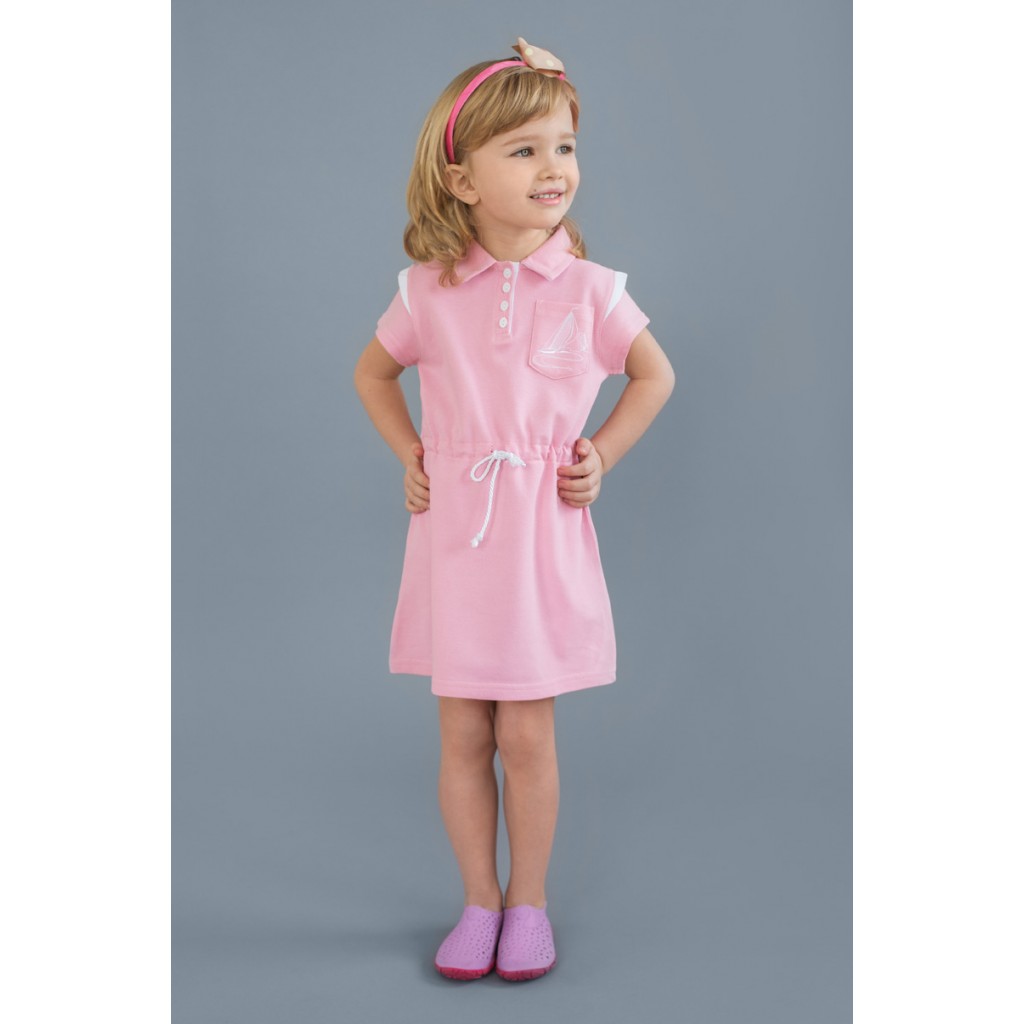 Платье детское для девочки с канатиком розовое 104 р.