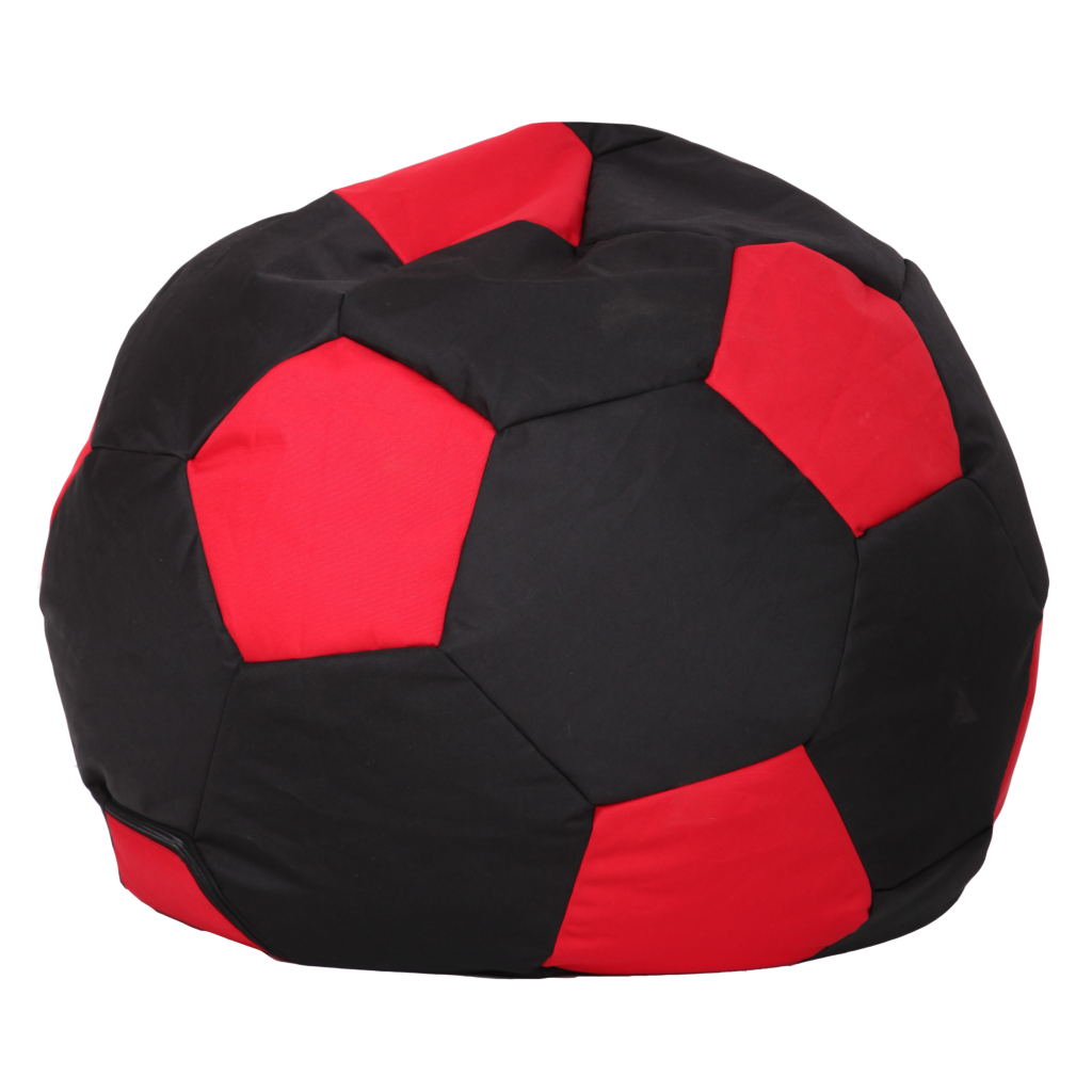 Кресло-мешок Мяч Хатка средний Черный с красным