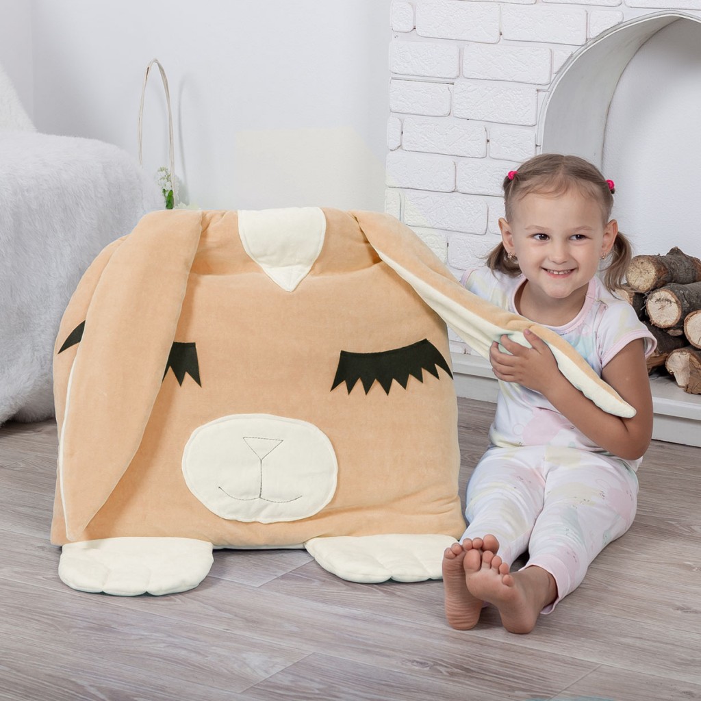 Детский спальный мешок-трансформер Зайчик Бежевый