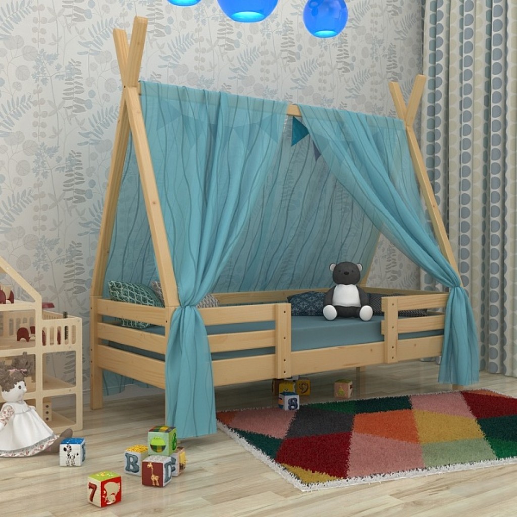 Кроватка домик Вигвам - 2 лак 80 х190