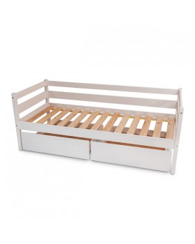 Подростковая кровать белая babyson 1 с ящиком 80x190см