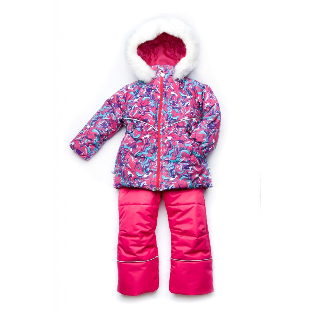 Зимний детский костюм-комбинезон из мембранной ткани для девочки 98 р.