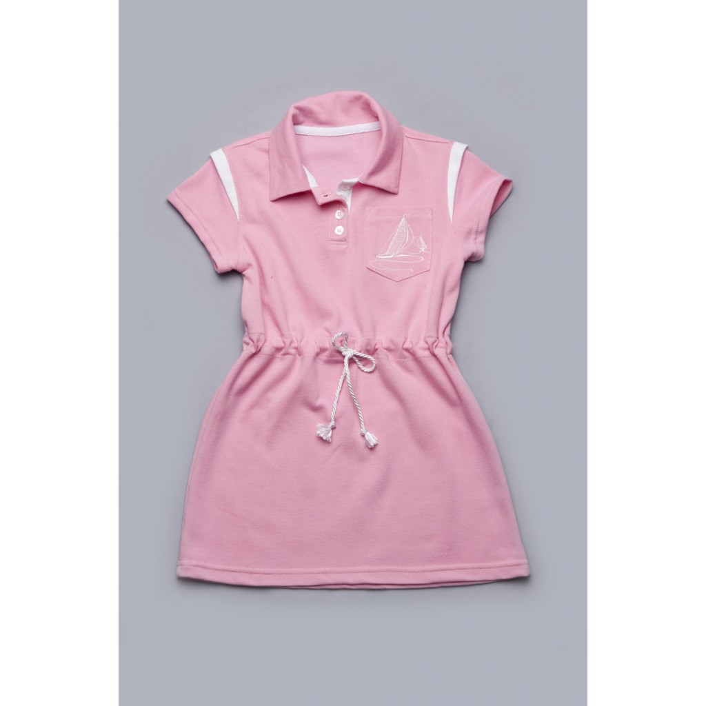 Платье детское для девочки с канатиком розовое 122 р.